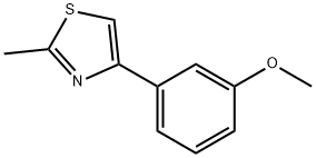 4-(3-甲氧基苯基)-2-甲基-1,3-噻唑 结构式