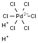 dihydrogen hexachloropalladate(2-) 结构式