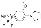 3-甲氧基-4-(1-吡咯烷基)偶氮苯四氟硼酸酯 结构式