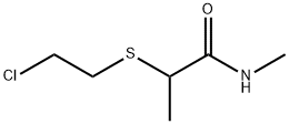 2-[(2-chloroethyl)thio]-N-methylpropionamide 结构式