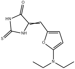 4-Imidazolidinone,  5-[[5-(diethylamino)-2-furanyl]methylene]-2-thioxo- 结构式