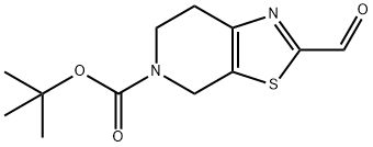 2-甲酰基-6,7-二氢噻唑并[5,4-C]吡啶-5(4H)-甲酸叔丁酯 结构式