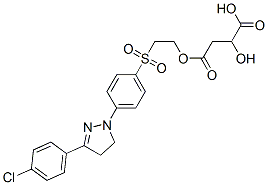 2-[[4-[3-(4-chlorophenyl)-4,5-dihydro-1H-pyrazol-1-yl]phenyl]sulphonyl]ethyl hydrogen maleate 结构式