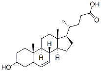 3-hydroxy-6-cholen-24-oic acid 结构式