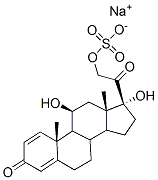 泼尼松龙21-硫酸酯钠盐 结构式