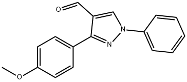 3-(4-METHOXY-PHENYL)-1-PHENYL-1H-PYRAZOLE-4-CARBALDEHYDE 结构式