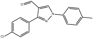 3-(4-CHLOROPHENYL)-1-P-TOLYL-1H-PYRAZOLE-4-CARBALDEHYDE 结构式