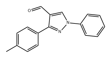 1-苯基-3-(P-甲苯基)-1H-吡唑-4-甲醛 结构式