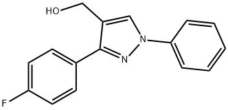 [3-(4-氟苯基)-1-苯基-1H-吡唑-4-基]甲醇 结构式