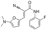 2-Propenamide,  2-cyano-3-[5-(dimethylamino)-2-furanyl]-N-(2-fluorophenyl)- 结构式