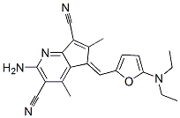 5H-Cyclopenta[b]pyridine-3,7-dicarbonitrile,  2-amino-5-[[5-(diethylamino)-2-furanyl]methylene]-4,6-dimethyl- 结构式