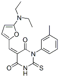 4,6(1H,5H)-Pyrimidinedione,  5-[[5-(diethylamino)-2-furanyl]methylene]dihydro-1-(3-methylphenyl)-2-thioxo- 结构式