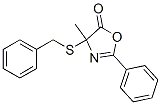 5(4H)-Oxazolone,  4-methyl-2-phenyl-4-[(phenylmethyl)thio]- 结构式