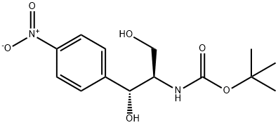 (1R,2R)-(-)-N-BOC-2-氨基-1-(4-硝基苯基)-1,3-丙二醇 结构式