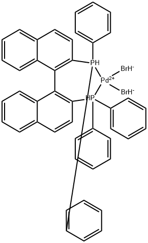 1,1-联萘-2,2-双二苯膦二氯化钯 结构式