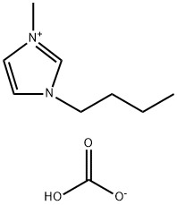 1-丁基-3-甲基咪唑碳酸氢盐 溶液 结构式