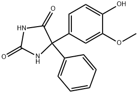 5-(4-hydroxy-3-methoxyphenyl)-5-phenylhydantoin 结构式