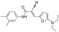 2-Propenamide,  2-cyano-3-[5-(diethylamino)-2-furanyl]-N-(3,4-dimethylphenyl)- 结构式