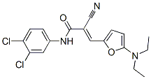 2-Propenamide,  2-cyano-N-(3,4-dichlorophenyl)-3-[5-(diethylamino)-2-furanyl]- 结构式