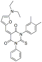 4,6(1H,5H)-Pyrimidinedione,  5-[[5-(diethylamino)-2-furanyl]methylene]-1-(3,4-dimethylphenyl)dihydro-3-phenyl-2-thioxo- 结构式