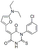 4,6(1H,5H)-Pyrimidinedione,  1-(3-chlorophenyl)-5-[[5-(diethylamino)-2-furanyl]methylene]dihydro-2-thioxo- 结构式