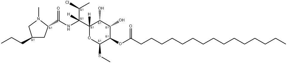 氯洁霉素棕榈酸酯 结构式