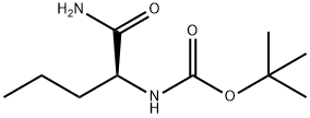 Carbamic acid, [(1S)-1-(aminocarbonyl)butyl]-, 1,1-dimethylethyl ester (9CI) 结构式