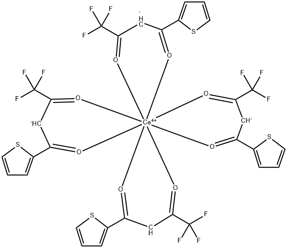 CERIUM IV THENOYLTRIFLUOROACETONATE 结构式