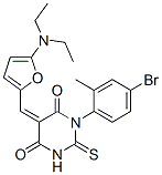 4,6(1H,5H)-Pyrimidinedione,  1-(4-bromo-2-methylphenyl)-5-[[5-(diethylamino)-2-furanyl]methylene]dihydro-2-thioxo- 结构式