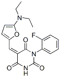 2,4,6(1H,3H,5H)-Pyrimidinetrione,  5-[[5-(diethylamino)-2-furanyl]methylene]-1-(2-fluorophenyl)- 结构式