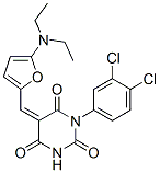 2,4,6(1H,3H,5H)-Pyrimidinetrione,  1-(3,4-dichlorophenyl)-5-[[5-(diethylamino)-2-furanyl]methylene]- 结构式