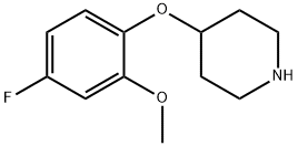 4-(4-FLUORO-2-METHOXYPHENOXY)PIPERIDINE 结构式