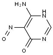 4(1H)-Pyrimidinone, 6-amino-5-nitroso- (9CI) 结构式