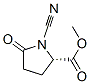 Proline, 1-cyano-5-oxo-, methyl ester (9CI) 结构式