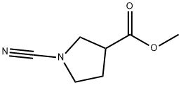 3-Pyrrolidinecarboxylicacid,1-cyano-,methylester(9CI) 结构式