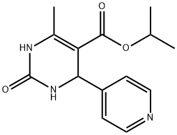 5-Pyrimidinecarboxylicacid,1,2,3,4-tetrahydro-6-methyl-2-oxo-4-(4-pyridinyl)-,1-methylethylester(9CI) 结构式