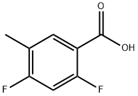 2,4-二氟-5-甲基苯甲酸 结构式