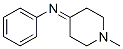 N-(1-methyl-4-piperidylidene)aniline 结构式