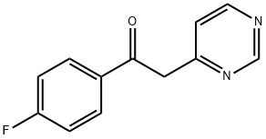 1-(4-氟苯基)-2-嘧啶-4-基-乙酮 结构式