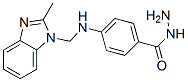 p-[(2-Methyl-1H-benzimidazol-1-ylmethyl)amino]benzohydrazide 结构式