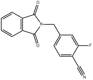 4-((1,3-dioxoisoindolin-2-yl)Methyl)-2-fluorobenzonitrile 结构式