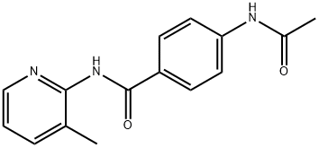 4-(Acetylamino)-N-(3-methyl-2-pyridinyl)benzamide dihydrate 结构式