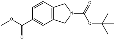 N-(叔丁氧羰基)-5-(甲氧羰基)异吲哚啉 结构式