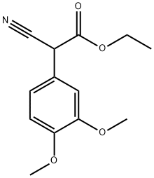 氰基(3,4-二甲氧基苯基)乙酸乙酯 结构式
