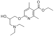 Nicotinic acid, 6-(3-diethylamino-2-hydroxypropoxy)-2,4-dimethyl-, eth yl ester 结构式