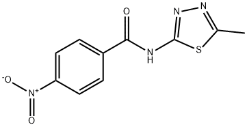 N-(5-METHYL-1,3,4-THIADIAZOL-2-YL)-4-NITROBENZAMIDE 结构式