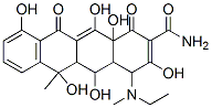 4-[Ethyl(methyl)amino]-1,4,4a,5,5a,6,11,12a-octahydro-3,5,6,10,12,12a-hexahydroxy-6-methyl-1,11-dioxo-2-naphthacenecarboxamide 结构式