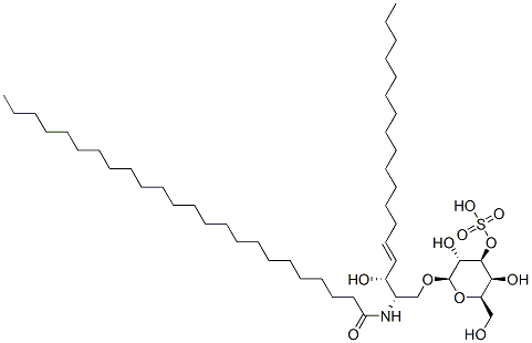 [(2R,3S,4S,5R,6R)-3,5-dihydroxy-2-(hydroxymethyl)-6-[(E,2S,3R)-3-hydroxy-2-(tetracosanoylamino)octadec-4-enoxy]oxan-4-yl] hydrogen sulfate 结构式