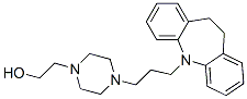 4-[3-(10,11-Dihydro-5H-dibenz[b,f]azepin-5-yl)propyl]-1-piperazineethanol 结构式