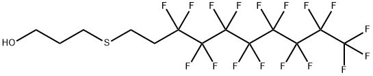 3-((3,3,4,4,5,5,6,6,7,7,8,8,9,9,10,10,10-十七氟癸基)硫代)丙-1-醇 结构式